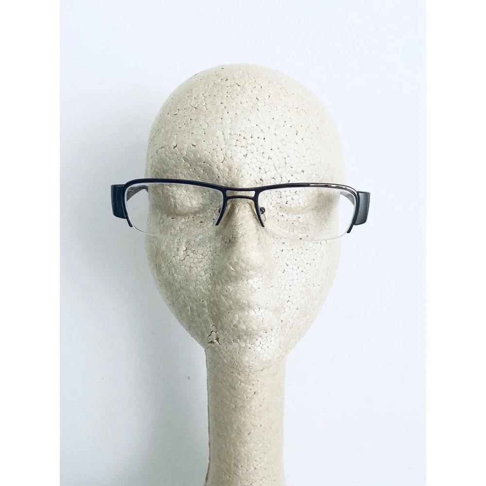 Prada Brown Metal Rectangular W Lucite Temples Glasses Italy VPR521 53 17 135